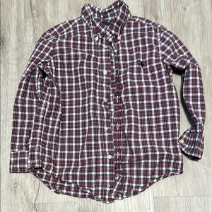 Ralph Lauren Boy’s Plaid Shirt - Red and Blue 5T